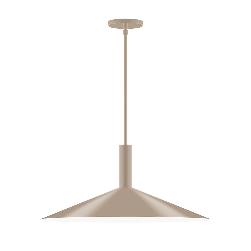 24" Zing Stem Hung Pendant, Clay