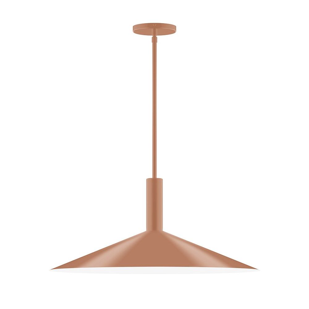 24" Zing Stem Hung Pendant, Terracotta