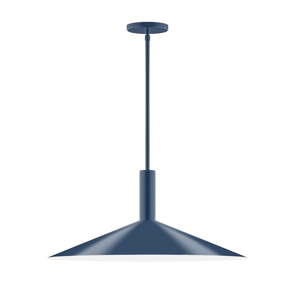 24" Zing Stem Hung Pendant, Navy