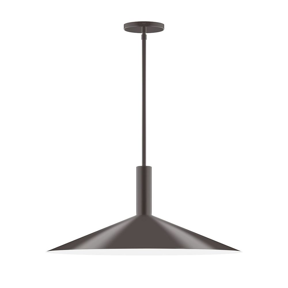 24" Zing Stem Hung Pendant, Architectural Bronze