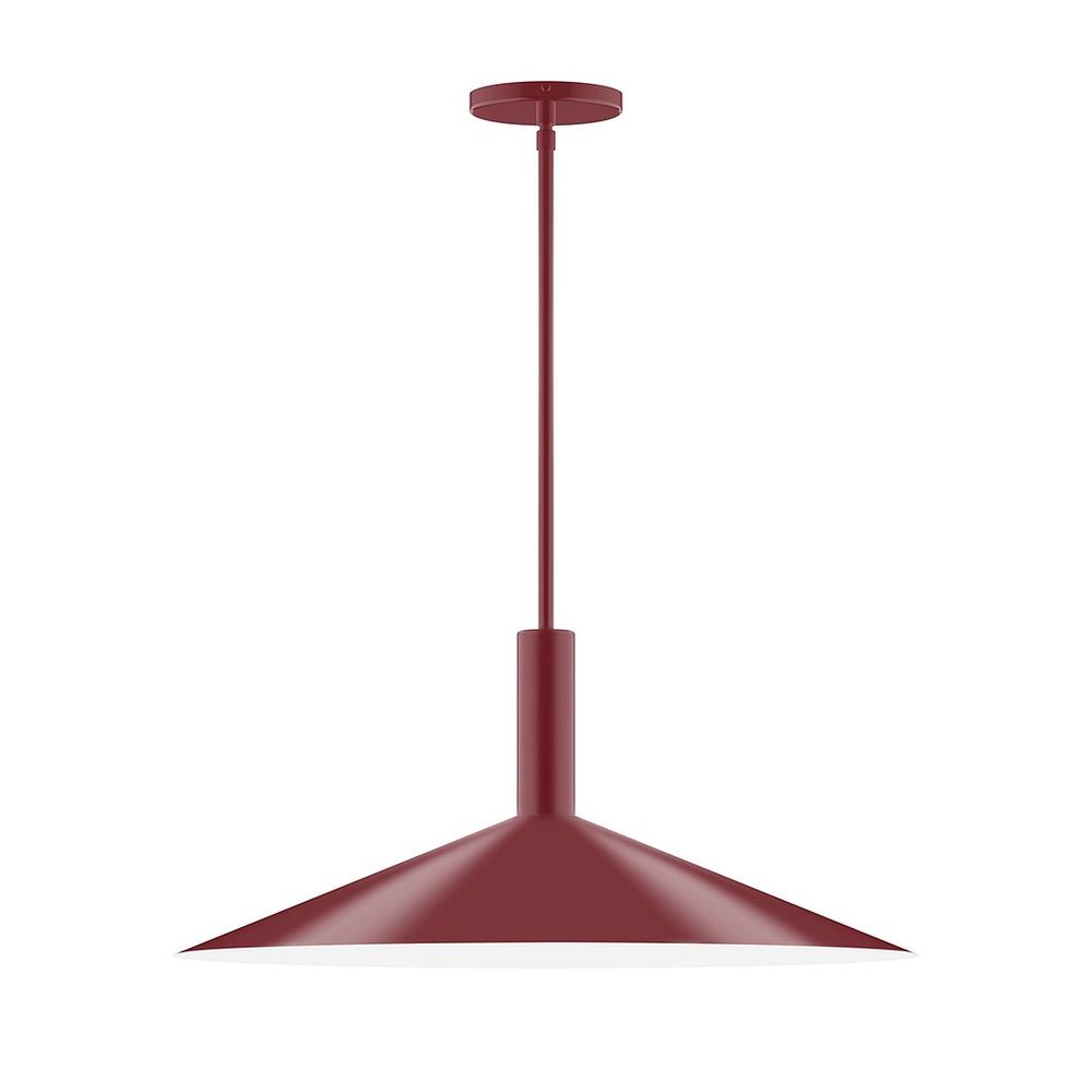 24" Zing Stem Hung Pendant, Barn Red