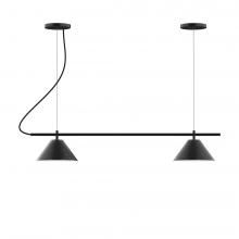 Montclair Light Works CHB421-16-L12 - 2-Light Linear Pinnacle LED Chandelier, Cream