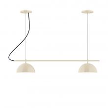 Montclair Light Works CHB421-42-L12 - 2-Light Linear Pinnacle LED Chandelier, Forest Green