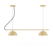Montclair Light Works CHB421-48-C21-L12 - 2-Light Linear Pinnacle LED Chandelier with White SJT Cord, Sea Green