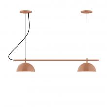 Montclair Light Works CHB421-50-C21-L12 - 2-Light Linear Pinnacle LED Chandelier with White SJT Cord, Navy