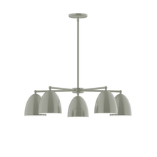 Montclair Light Works CHC417-24 - 5-Light Jill Chandelier, Moss Green