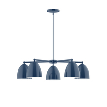 Montclair Light Works CHC417-50 - 5-Light Jill Chandelier, Navy