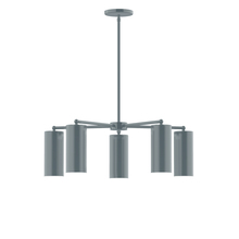 Montclair Light Works CHC418-40 - 5-Light Jordan Chandelier, Slate Gray