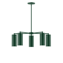Montclair Light Works CHC418-42 - 5-Light Jordan Chandelier, Forest Green