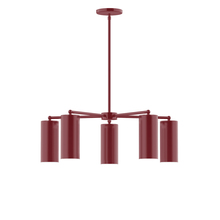 Montclair Light Works CHC418-55 - 5-Light Jordan Chandelier, Barn Red
