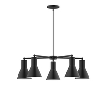 Montclair Light Works CHC436-26 - 5-Light Flare Chandelier, Vermillion