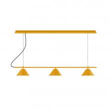 Montclair Light Works CHB431-40-L12 - 2-Light Linear Arcade LED Chandelier, Slate Gray