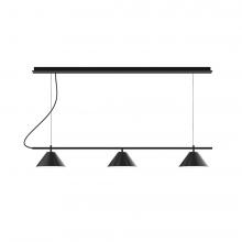 Montclair Light Works CHB431-44-L12 - 2-Light Linear Arcade LED Chandelier, White