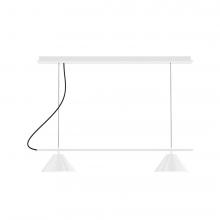 Montclair Light Works CHBX445-44-L12 - 2-Light Linear Nest LED Chandelier, White
