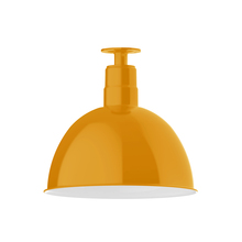 Montclair Light Works FMB117-21 - 16" Deep Bowl shade, flush mount ceiling light, Bright Yellow