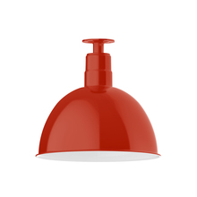 Montclair Light Works FMB117-26 - 16" Deep Bowl shade, flush mount ceiling light, Vermillion
