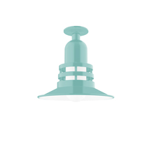 Montclair Light Works FMB148-48 - Atomic 12" Flush Mount Light in Sea Green