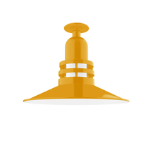 Montclair Light Works FMB149-21 - Atomic 16" Flush Mount Light in Bright Yellow