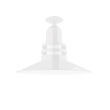 Montclair Light Works FMB149-44 - Atomic 16" Flush Mount Light in White