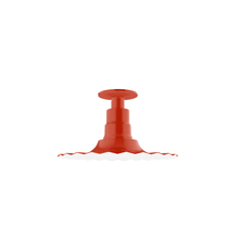 Montclair Light Works FMB158-26 - 12" Radial shade, Flush Mount Light ceiling light, Vermillion