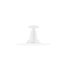 Montclair Light Works FMB158-44 - 12" Radial shade, Flush Mount Light ceiling light, White