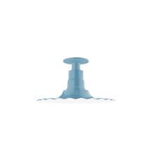Montclair Light Works FMB158-54 - 12" Radial shade, Flush Mount Light ceiling light, Light Blue
