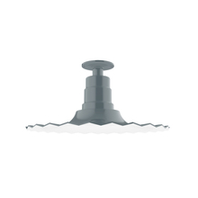 Montclair Light Works FMB159-40 - 16" Radial shade, Flush Mount Light ceiling light, Slate Gray