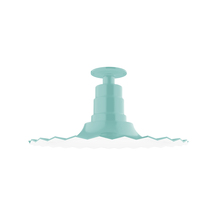 Montclair Light Works FMB159-48 - 16" Radial shade, Flush Mount Light ceiling light, Sea Green