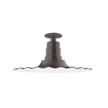 Montclair Light Works FMB159-51 - 16" Radial shade, Flush Mount Light ceiling light, Architectural Bronze