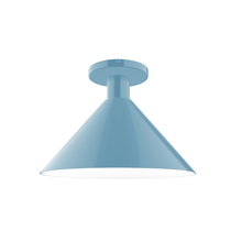 Montclair Light Works FMDX466-54 - 12" Chase Flush Mount, Light Blue