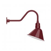 Montclair Light Works GNB103-55 - 12" Angle shade gooseneck wall mount, Barn Red