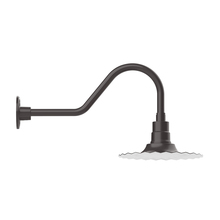 Montclair Light Works GNB158-57 - 12" Radial shade, gooseneck wall mount, Bronze Matte