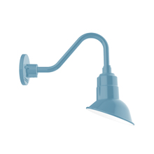 Montclair Light Works GNV101-54 - 7" Angle shade gooseneck wall mount, Light Blue