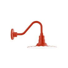 Montclair Light Works GNV158-26 - 12" Radial shade, Gooseneck wall mount, Vermillion