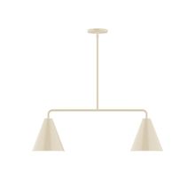 Montclair Light Works MSG420-16 - 2-Light Jynx Linear Pendant, Cream