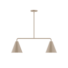 Montclair Light Works MSG420-18 - 2-Light Jynx Linear Pendant, Clay