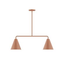 Montclair Light Works MSG420-19 - 2-Light Jynx Linear Pendant, Terracotta