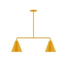 Montclair Light Works MSG420-21 - 2-Light Jynx Linear Pendant, Bright Yellow