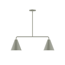 Montclair Light Works MSG420-24 - 2-Light Jynx Linear Pendant, Moss Green