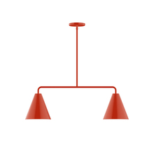Montclair Light Works MSG420-26 - 2-Light Jynx Linear Pendant, Vermillion