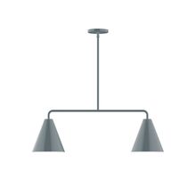 Montclair Light Works MSG420-40 - 2-Light Jynx Linear Pendant, Slate Gray