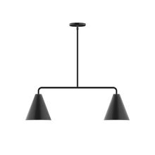 Montclair Light Works MSG420-41 - 2-Light Jynx Linear Pendant, Black