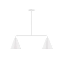 Montclair Light Works MSG420-44 - 2-Light Jynx Linear Pendant, White