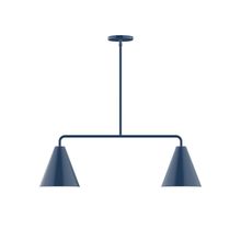 Montclair Light Works MSG420-50 - 2-Light Jynx Linear Pendant, Navy