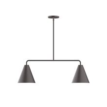 Montclair Light Works MSG420-57 - 2-Light Jynx Linear Pendant, Bronze Matte