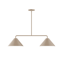 Montclair Light Works MSG422-18 - 2-Light Pinnacle Linear Pendant, Clay