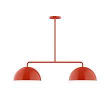 Montclair Light Works MSG432-26 - 2-Light Arcade Linear Pendant, Vermillion
