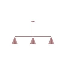 Montclair Light Works MSN420-20 - 3-Light Jynx Linear Pendant, Mauve