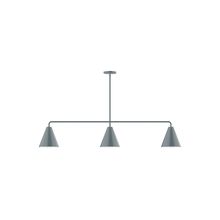 Montclair Light Works MSN420-40 - 3-Light Jynx Linear Pendant, Slate Gray