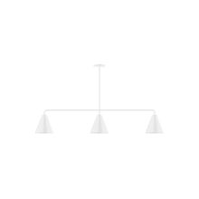 Montclair Light Works MSN420-44 - 3-Light Jynx Linear Pendant, White
